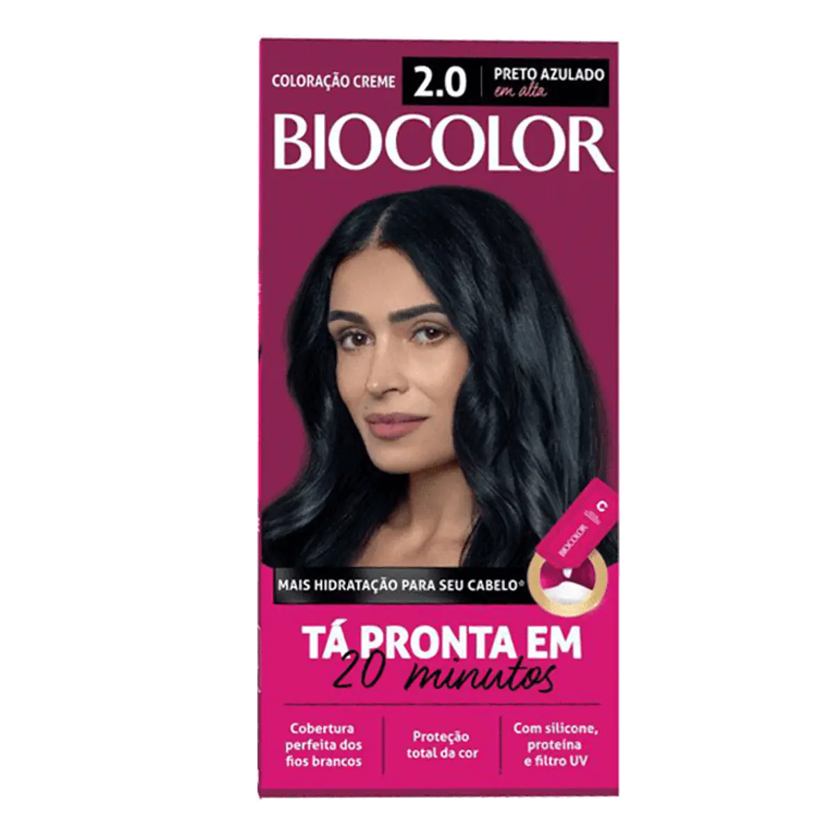 Tinta de Cabelo Biocolor Mini Kit Preto Azulado Incrível 2.0
