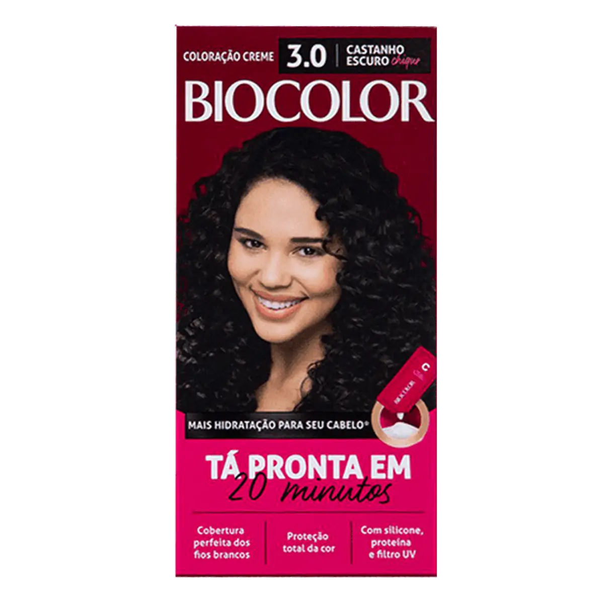 Kit Coloração Creme 3.0 Castanho Escuro Chique Biocolor Tá Pronta Em 20 Minutos