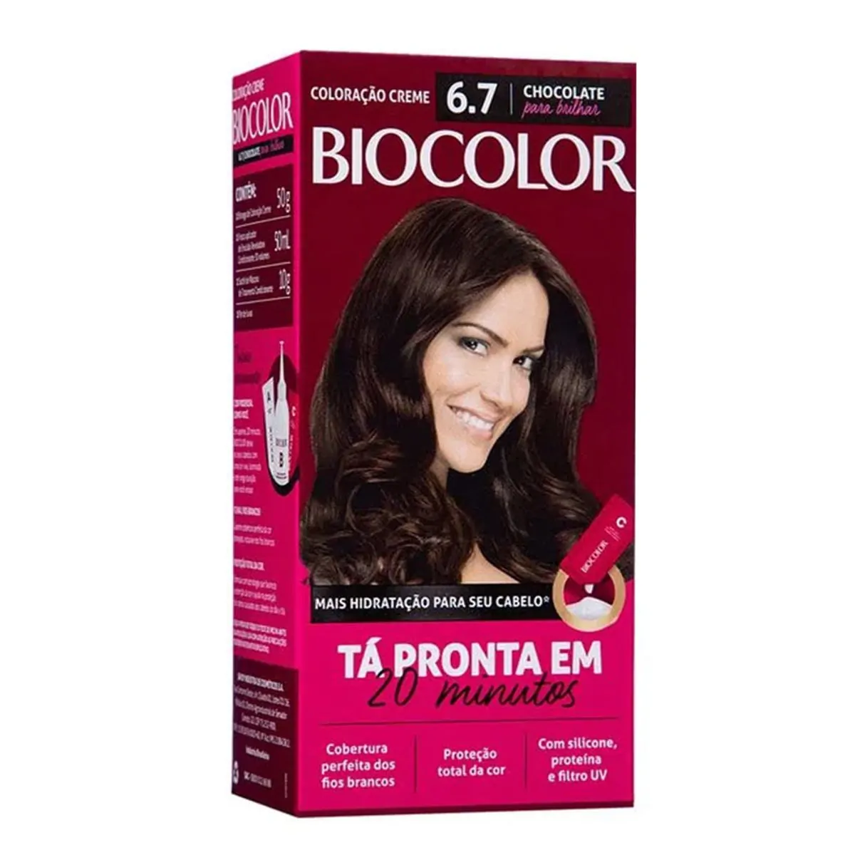 Tinta de Cabelo Biocolor Mini Kit Marrom Natural Irresistível 6.7