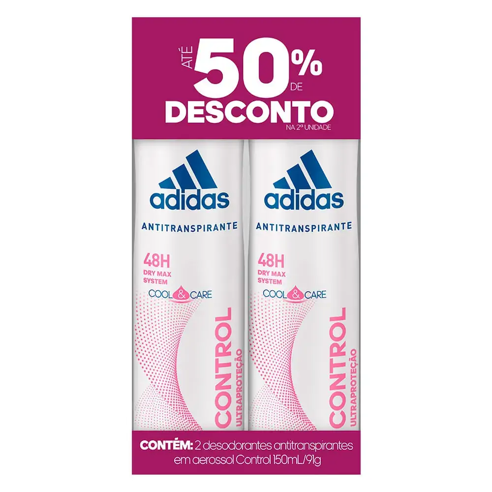 Kit Adidas Des Aero F Control 2x150ml 50 Desc 2 Un