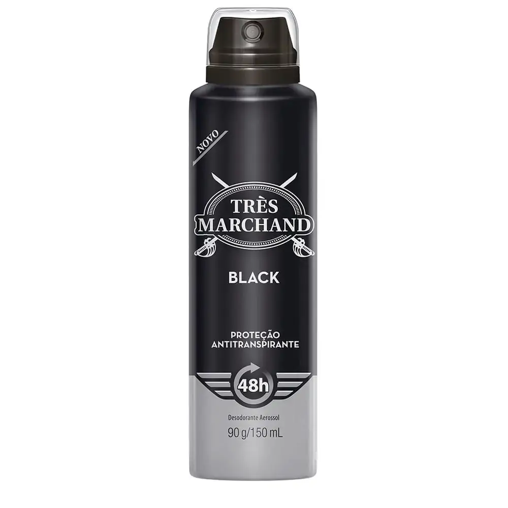 Desodorante Aerossol Black Très Marchand 150ml Spray