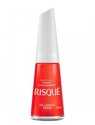 Esmalte Risqué Cremoso Sol Laranja Anima 8ml 1 Unidade