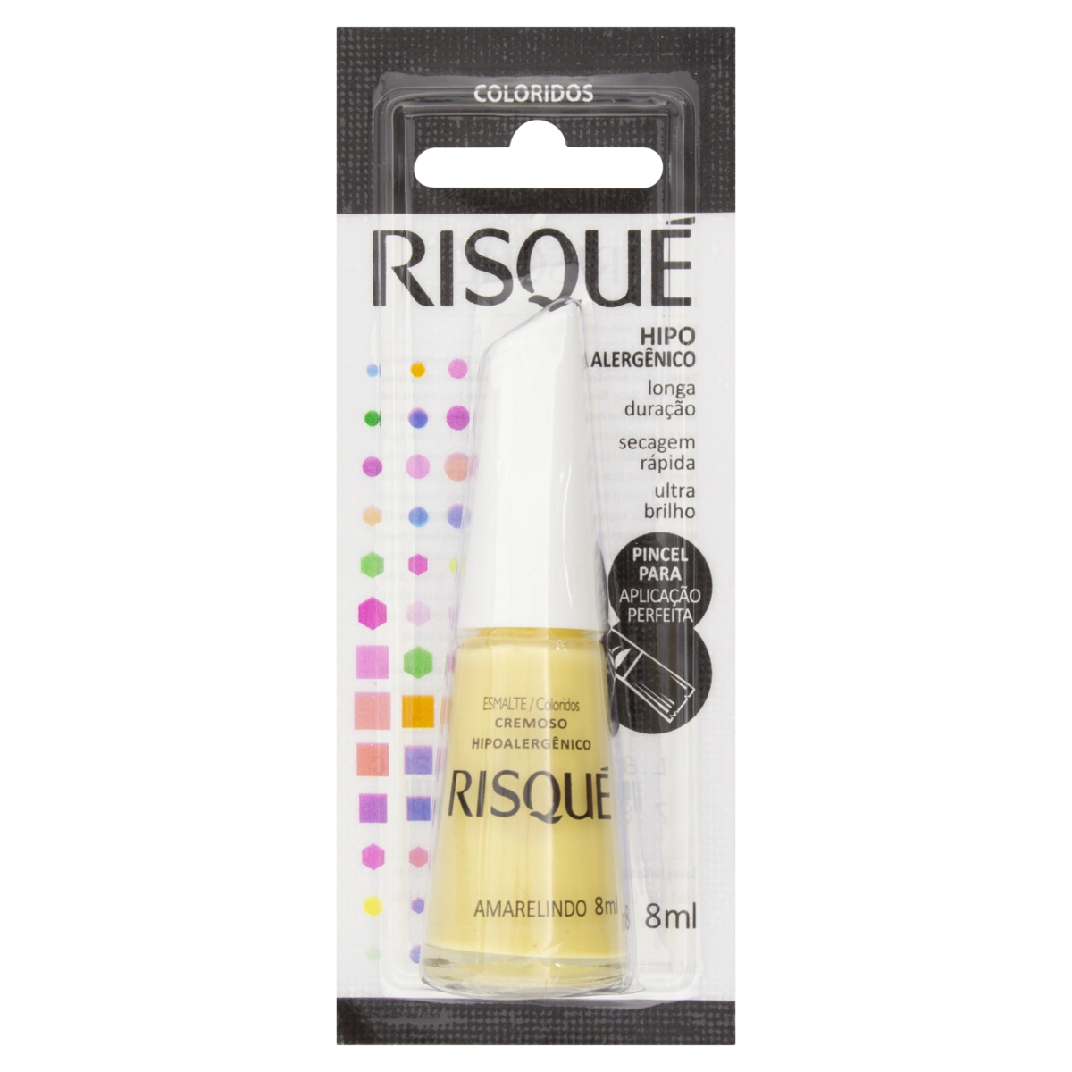 Esmalte Cremoso Amarelindo Risqué Coloridos Blister 8ml