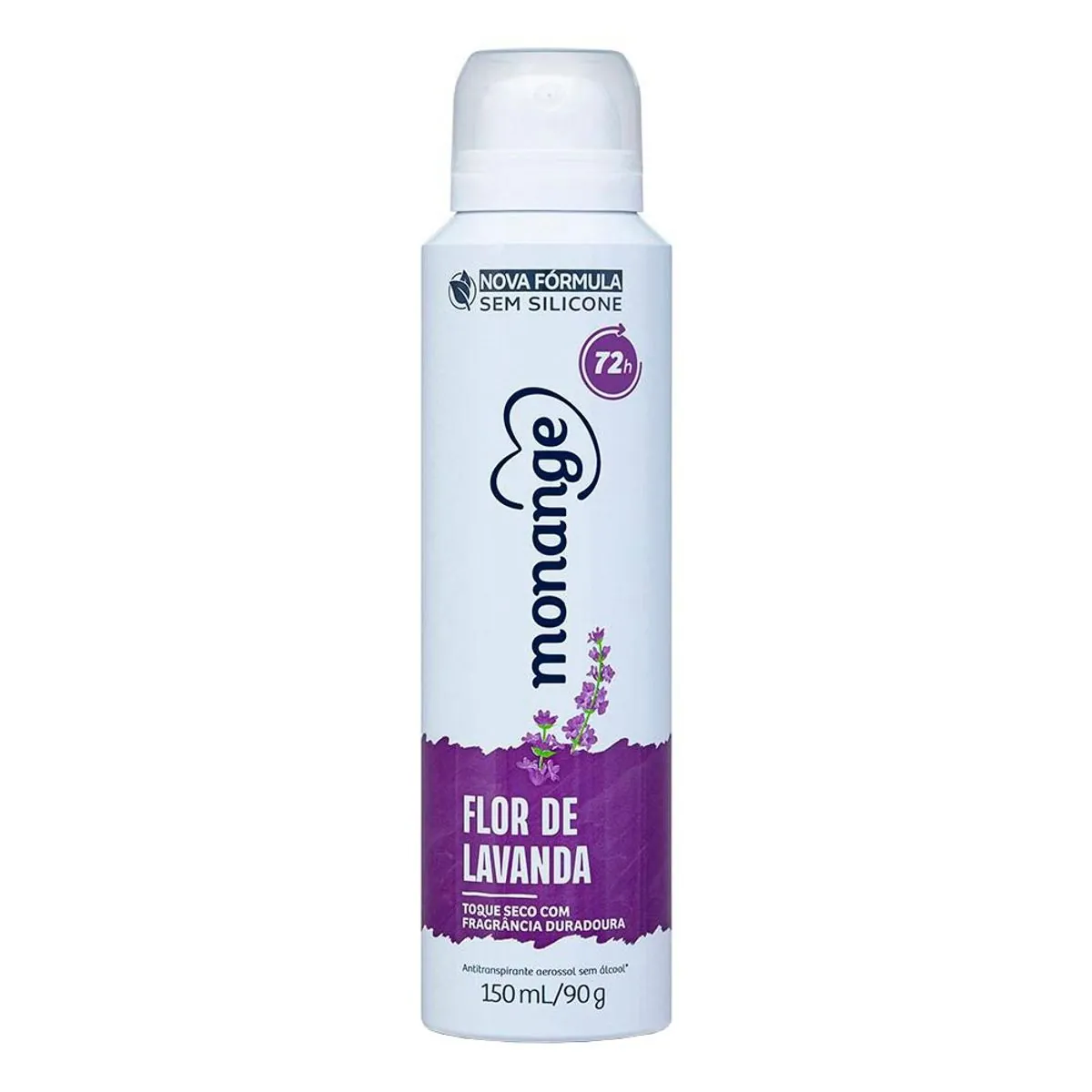 Desodorante Aerossol Antitranspirante Feminino Monange Flor de Lavanda 150ml