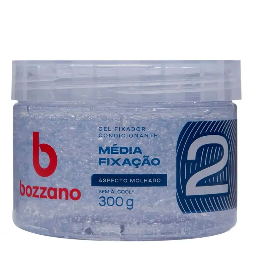 Kit Bozzano Fixação Média Gel Fixador Incolor 300g (Kit C/03)