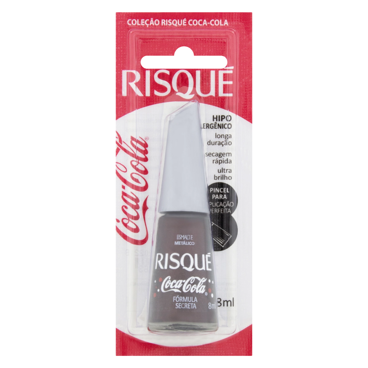 Esmalte Metálico Fórmula Secreta Risqué Coca Cola Blister 8ml