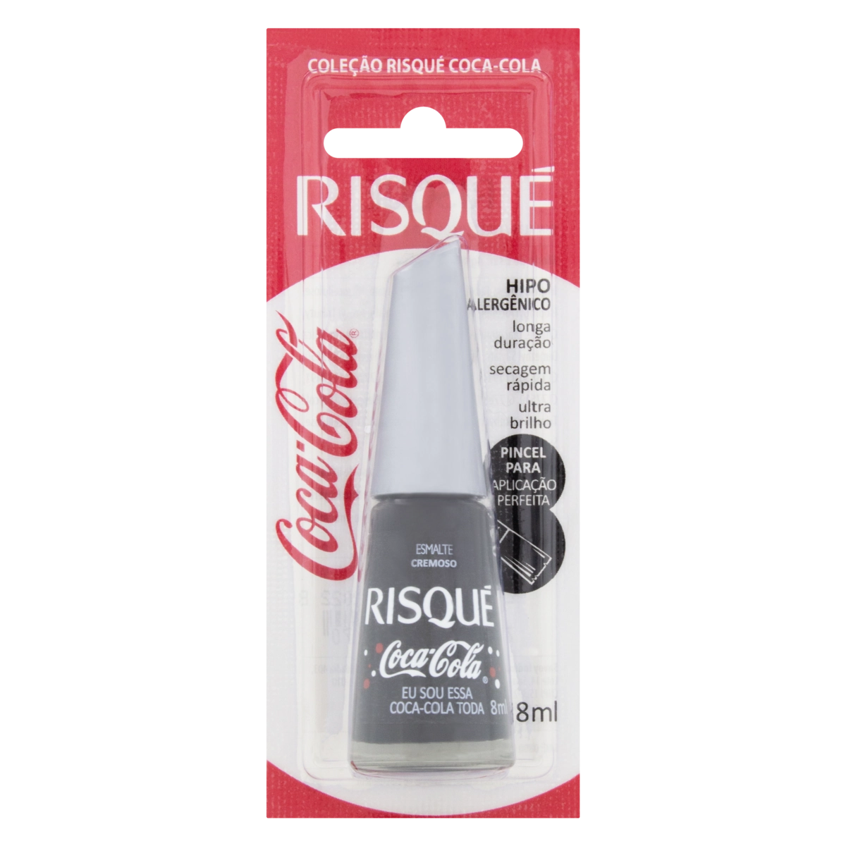 Esmalte Cremoso Eu Sou Essa Coca Cola Toda Risqué Coca Cola Blister 8ml