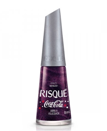 Esmalte Metalico Coca Cola Abra A Felicidade 8ml Risque