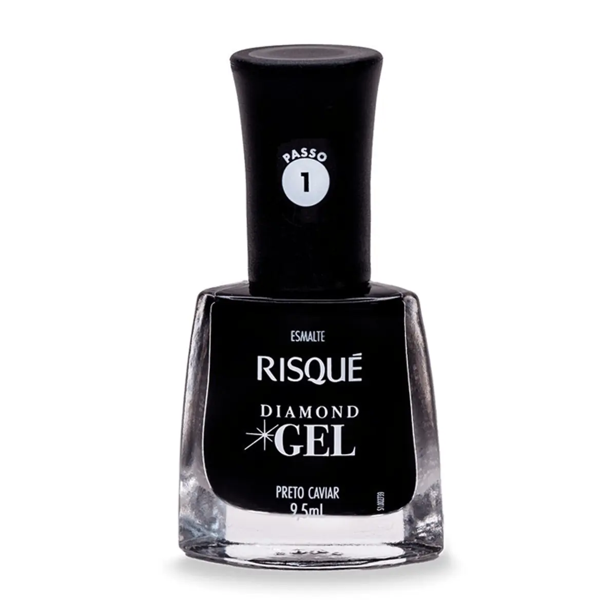 Esmalte Risque Diamond Gel Preto Caviar 9,5ml