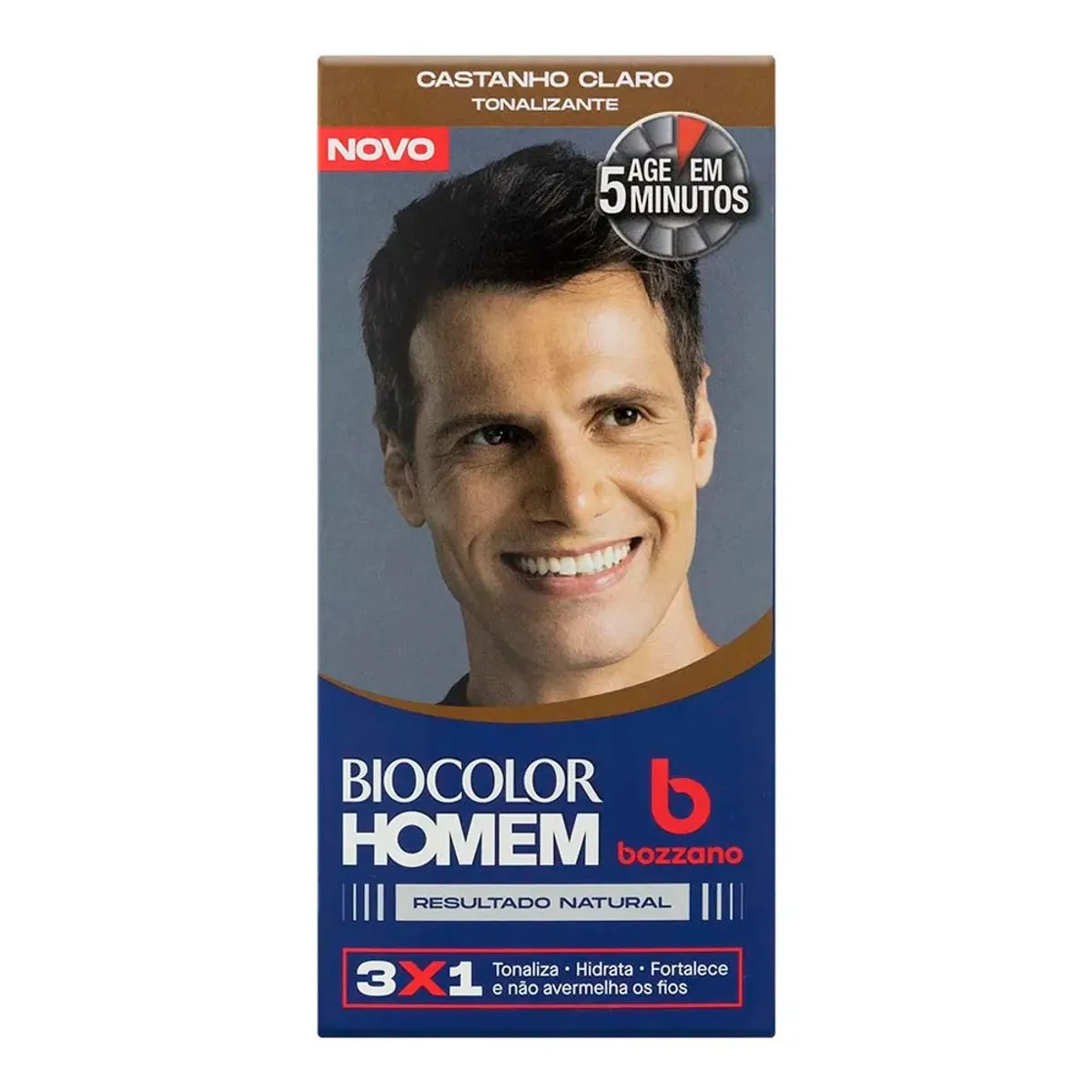 Kit Tonalizante Castanho Claro Biocolor Homem