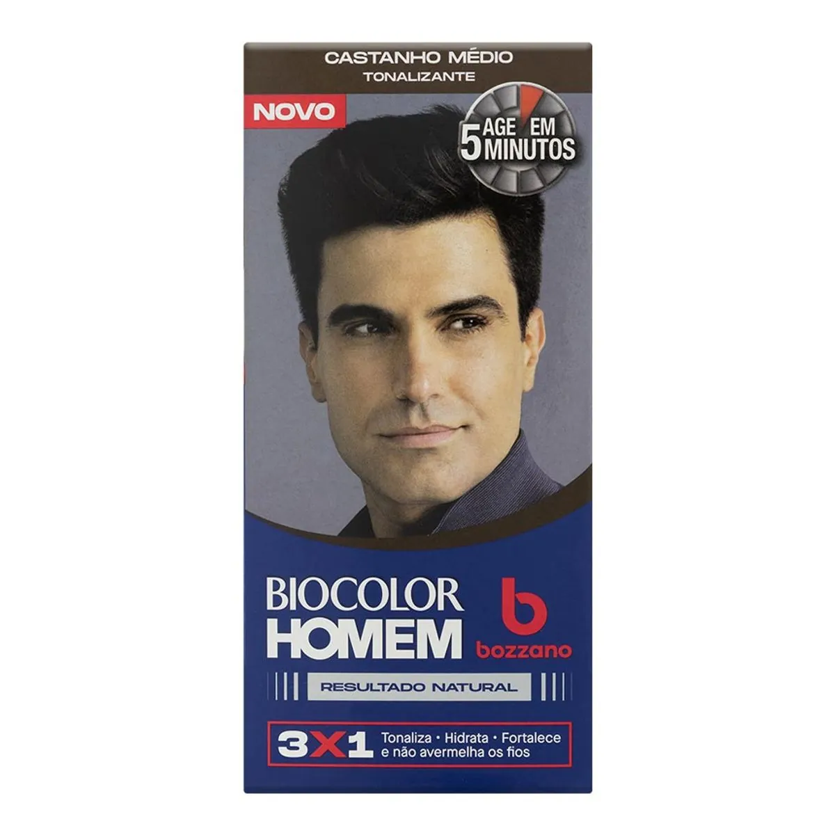Kit Tonalizante Castanho Médio Biocolor Homem