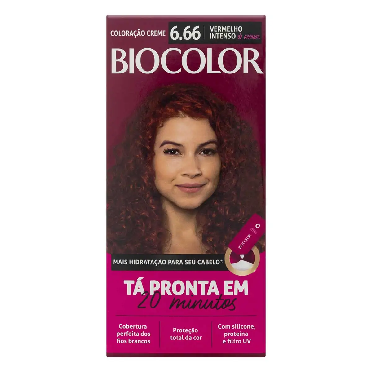 Tintura de Cabelo Biocolor Vermelho Intenso de Arrasar 6.66