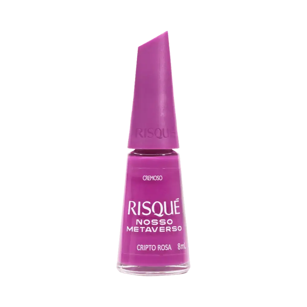 Esmalte Cremoso Cripto Rosa Risqué Nosso Metaverso Frasco 8ml