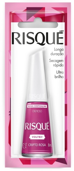 Esmalte Cremoso Cripto Rosa Risqué Nosso Metaverso Blister 8ml