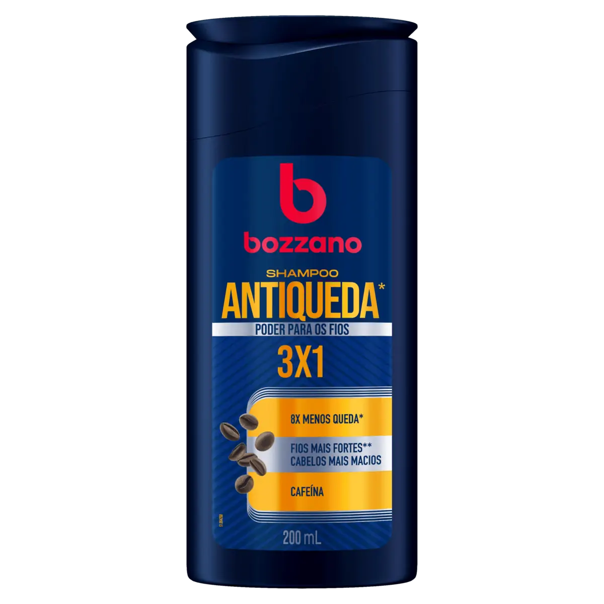 Shampoo Antiqueda Cafeína Bozzano Frasco 200ml