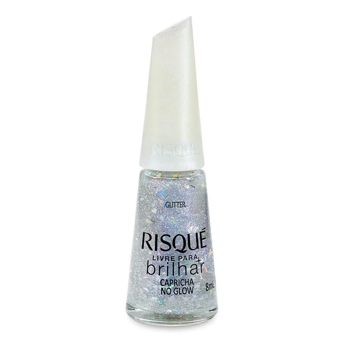 Esmalte Glitter Capricha No Glow Risqué Livre Para Brilhar Frasco 8ml