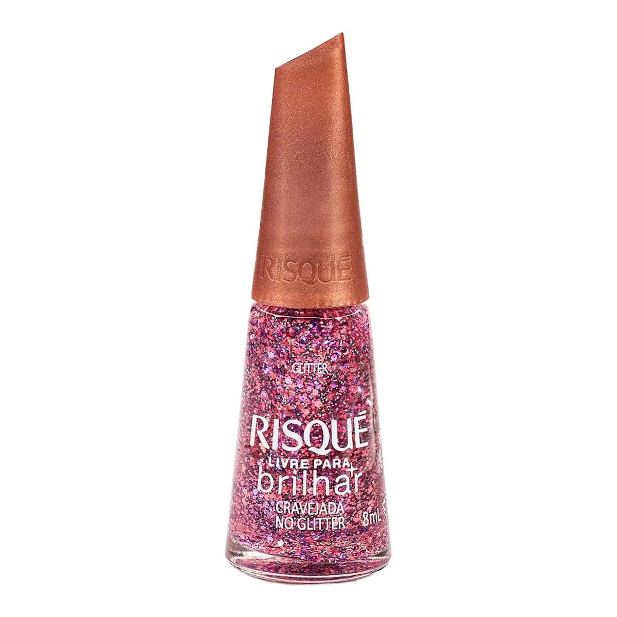 Esmalte Cravejada No Glitter Risqué Livre Para Brilhar Frasco 8ml
