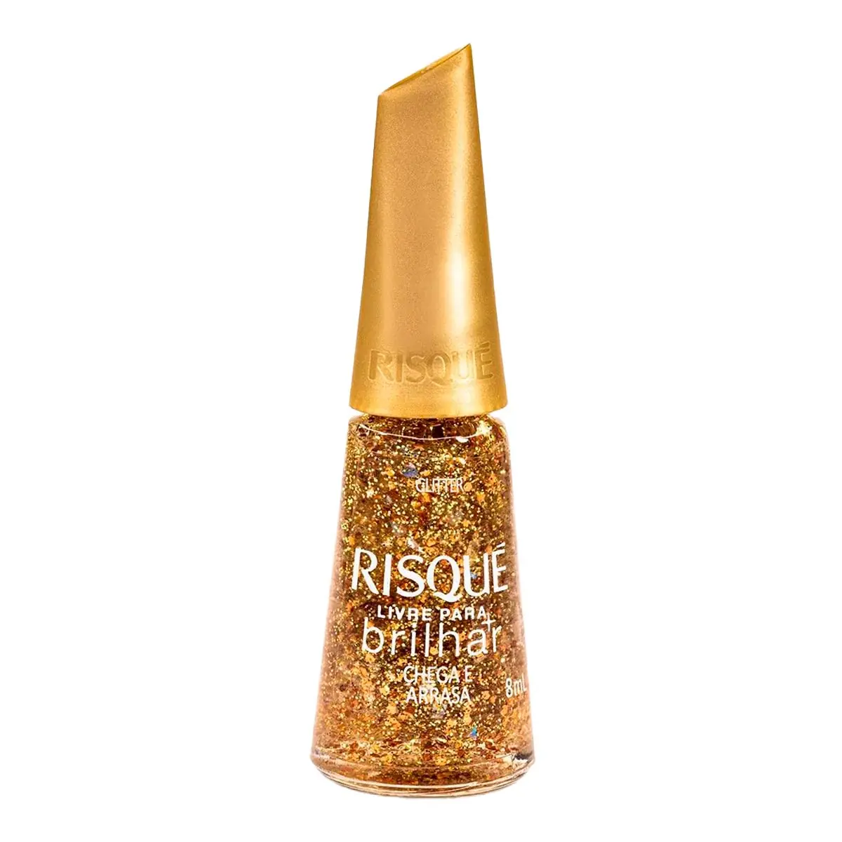 Esmalte Glitter Chega E Arrasa Risqué Livre Para Brilhar Frasco 8ml
