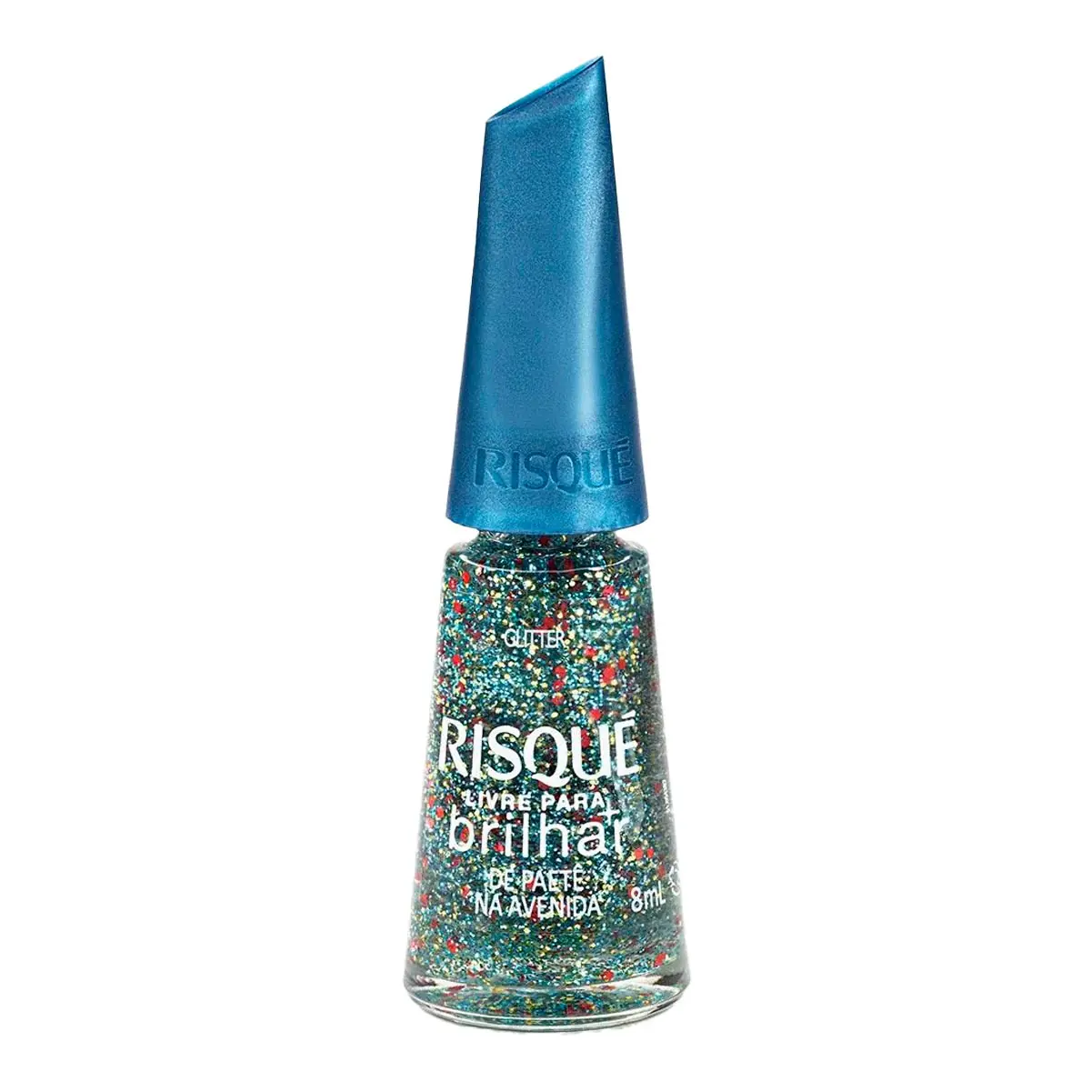 Esmalte Glitter De Paetê Na Avenida Risqué Livre Para Brilhar Frasco 8ml