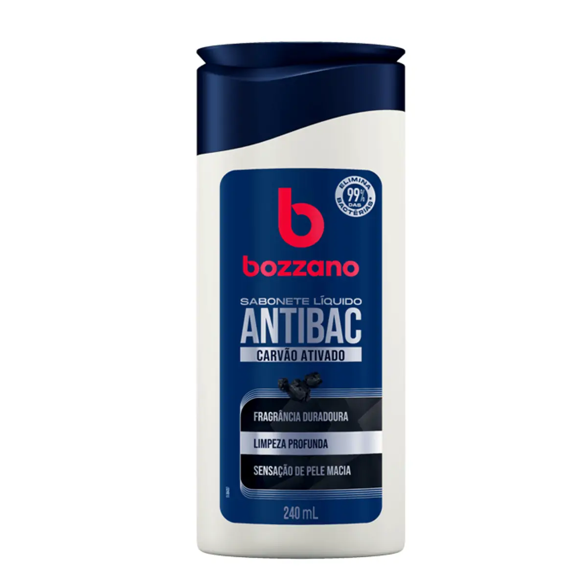 Sabonete Líquido Carvão Ativado Bozzano Antibac Frasco 240ml