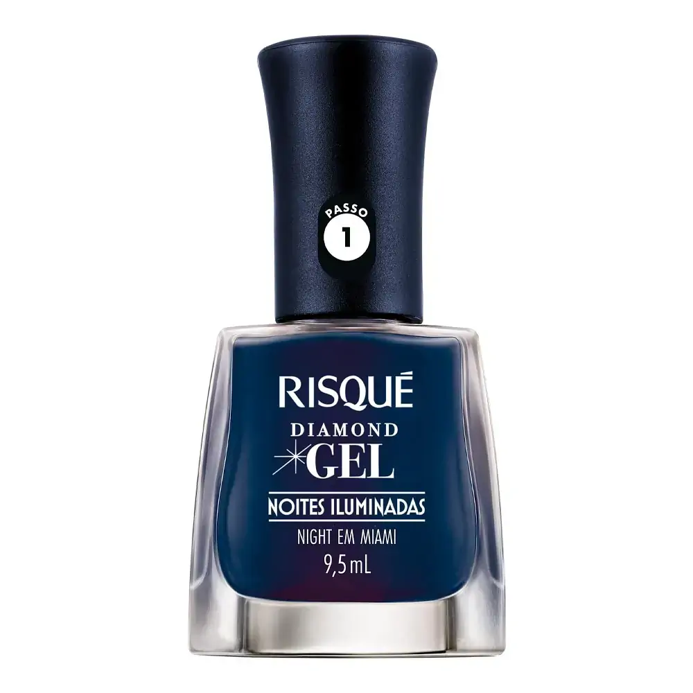 Esmalte Gel Night Em Miami Risqué Diamond Noites Iluminadas Frasco 9,5ml