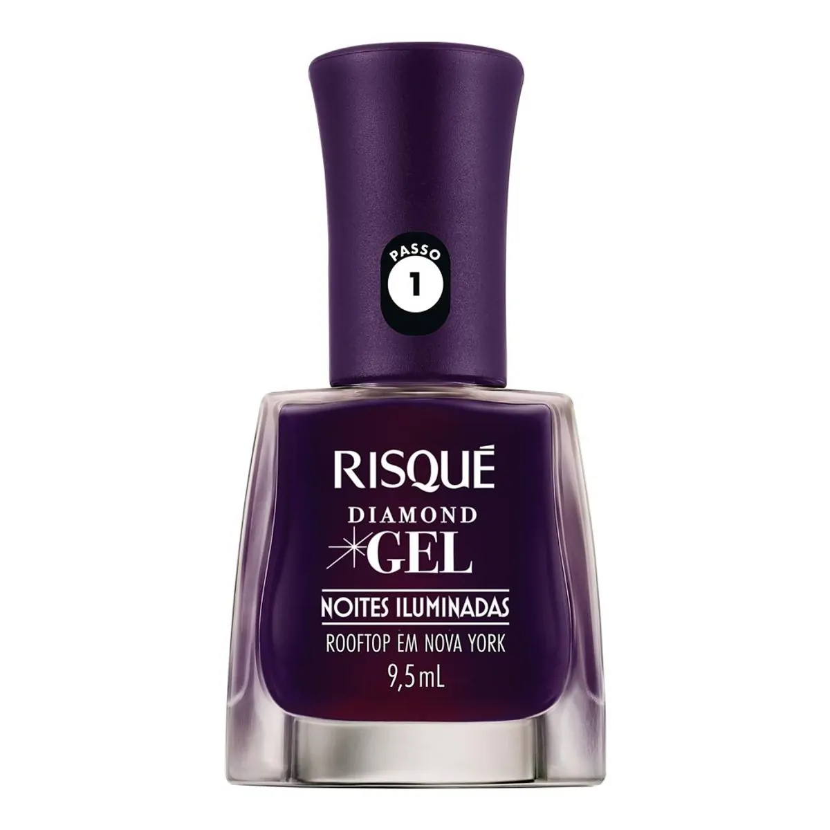 Esmalte Gel Rooftop Em Nova York Risqué Diamond Noites Iluminadas Frasco 9,5ml