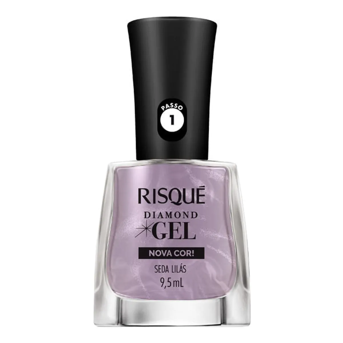 Esmalte Gel Seda Lilás Risqué Diamond Frasco 9,5ml