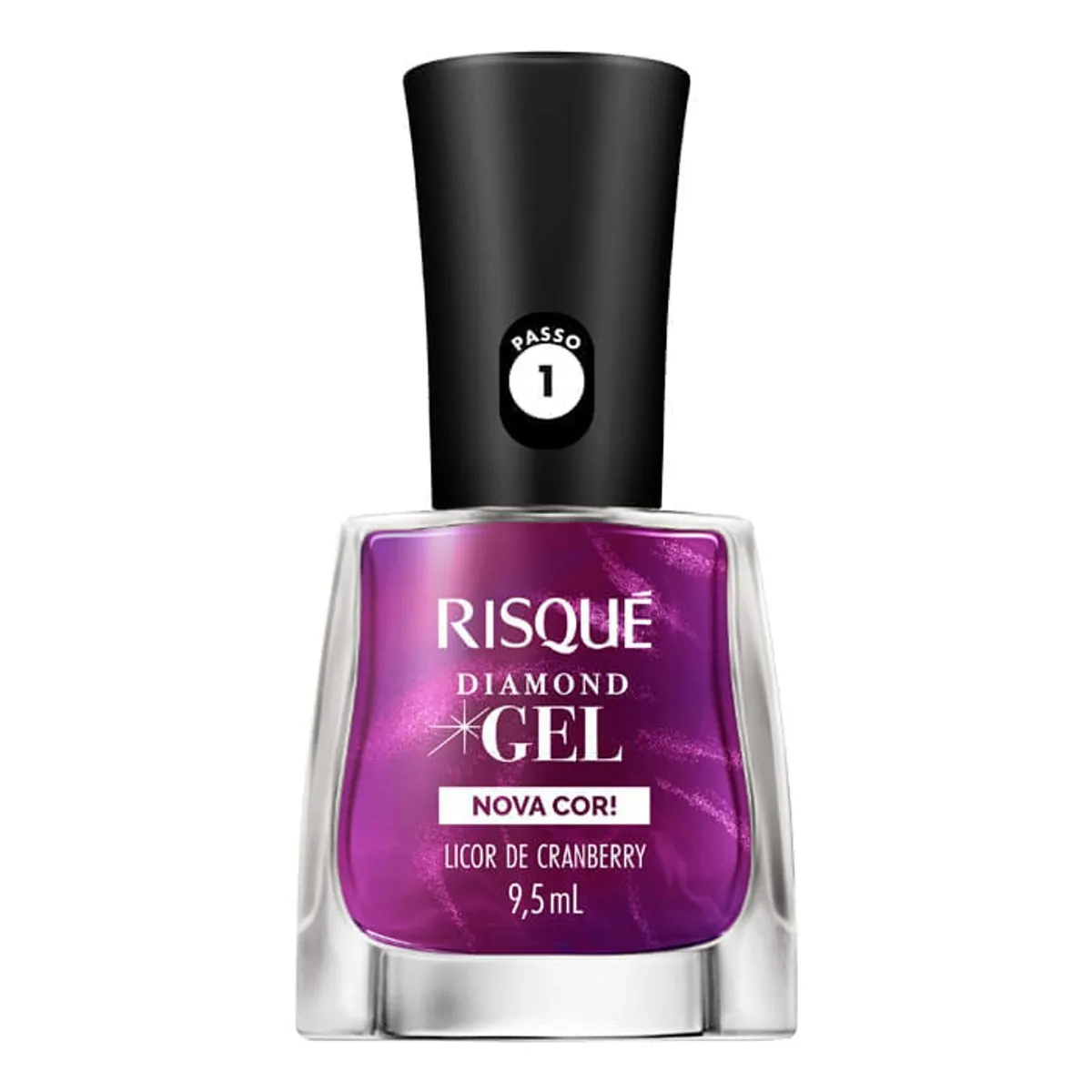 Esmalte Gel Licor De Cranberry Risqué Diamond Frasco 9,5ml