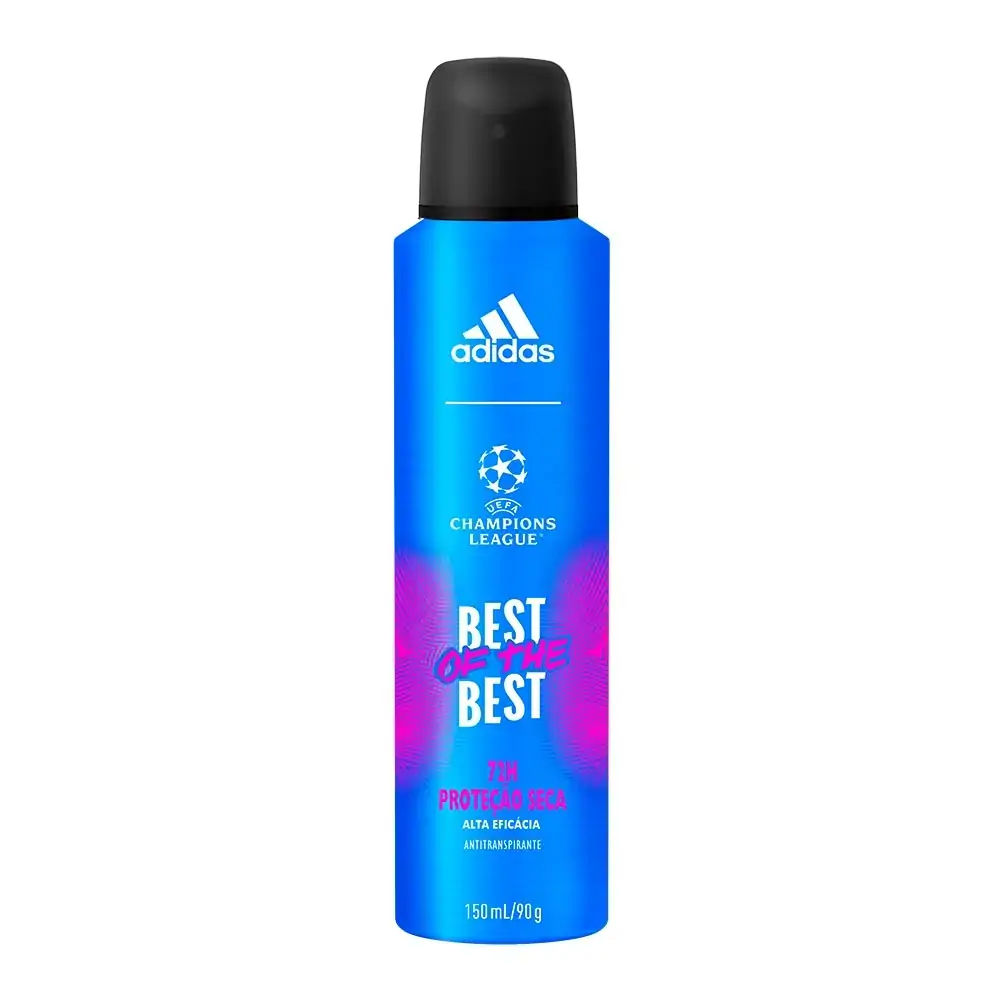 Antitranspirante Aerossol Proteção Seca Best Of The Best Uefa Champions League Adidas 150ml Spray