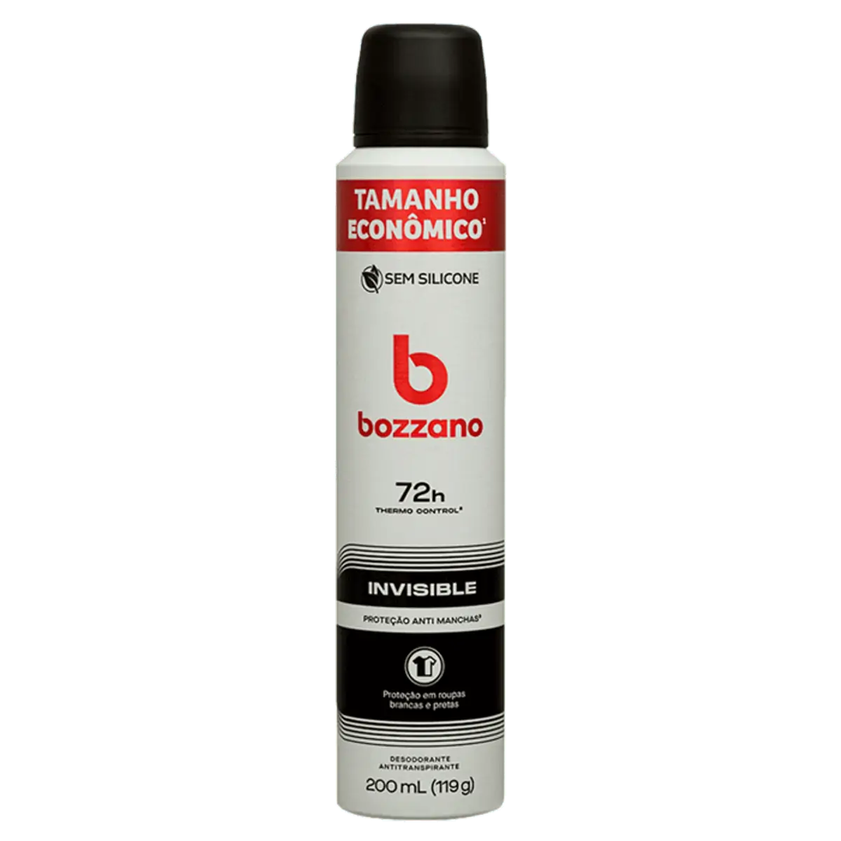 Antitranspirante Aerossol Invisible Bozzano 200ml Spray Tamanho Econômico