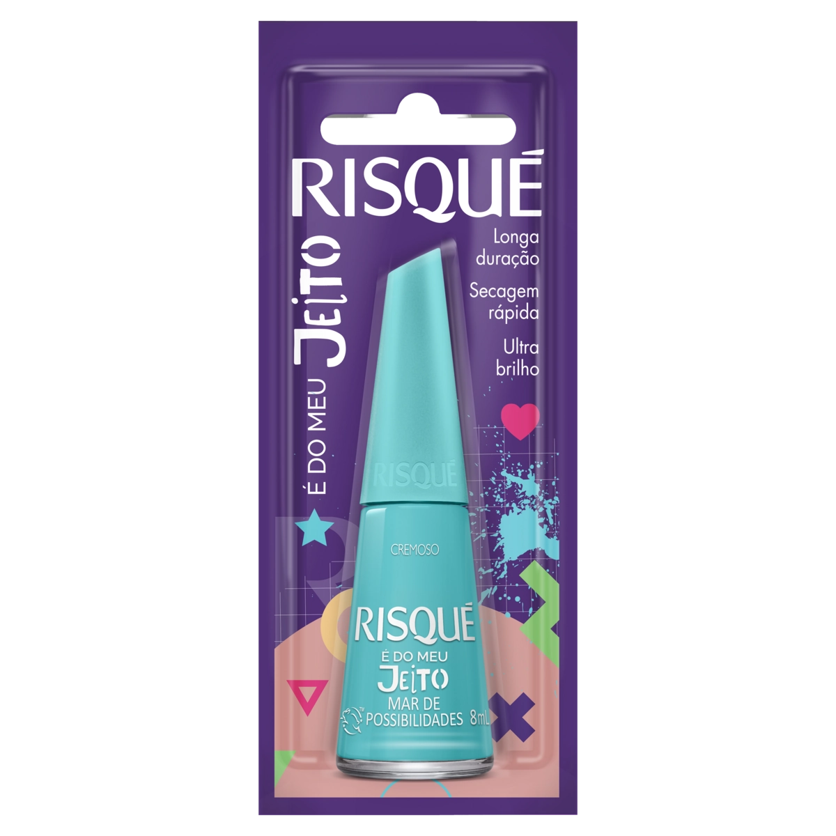 Esmalte Cremoso Mar De Possibilidades Risqué é Do Meu Jeito Blister 8ml