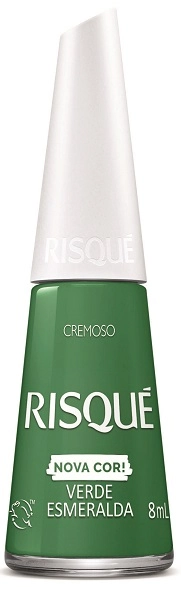 Esmalte Cremoso Verde Esmeralda Risqué Nova Cor Frasco 8ml