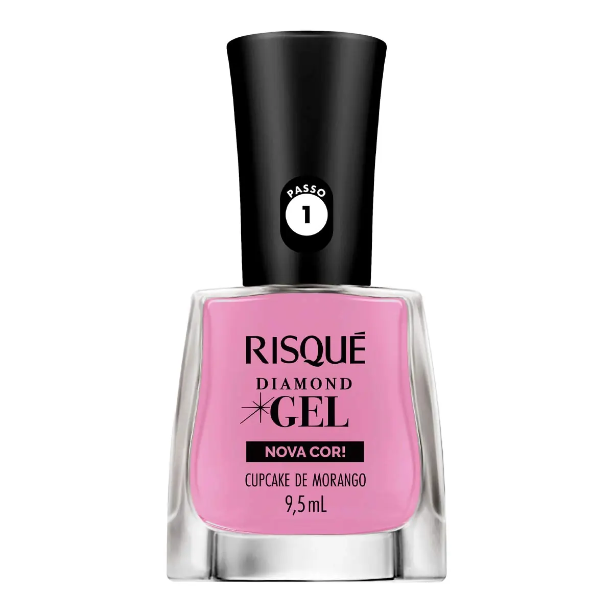 Esmalte Cremoso Gel Cupcake De Morango Risqué Diamond Frasco 9,5ml