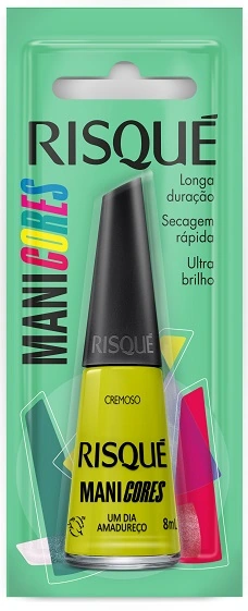 Esmalte Cremoso Um Dia Amadureço Risqué Manicores Blister 8ml