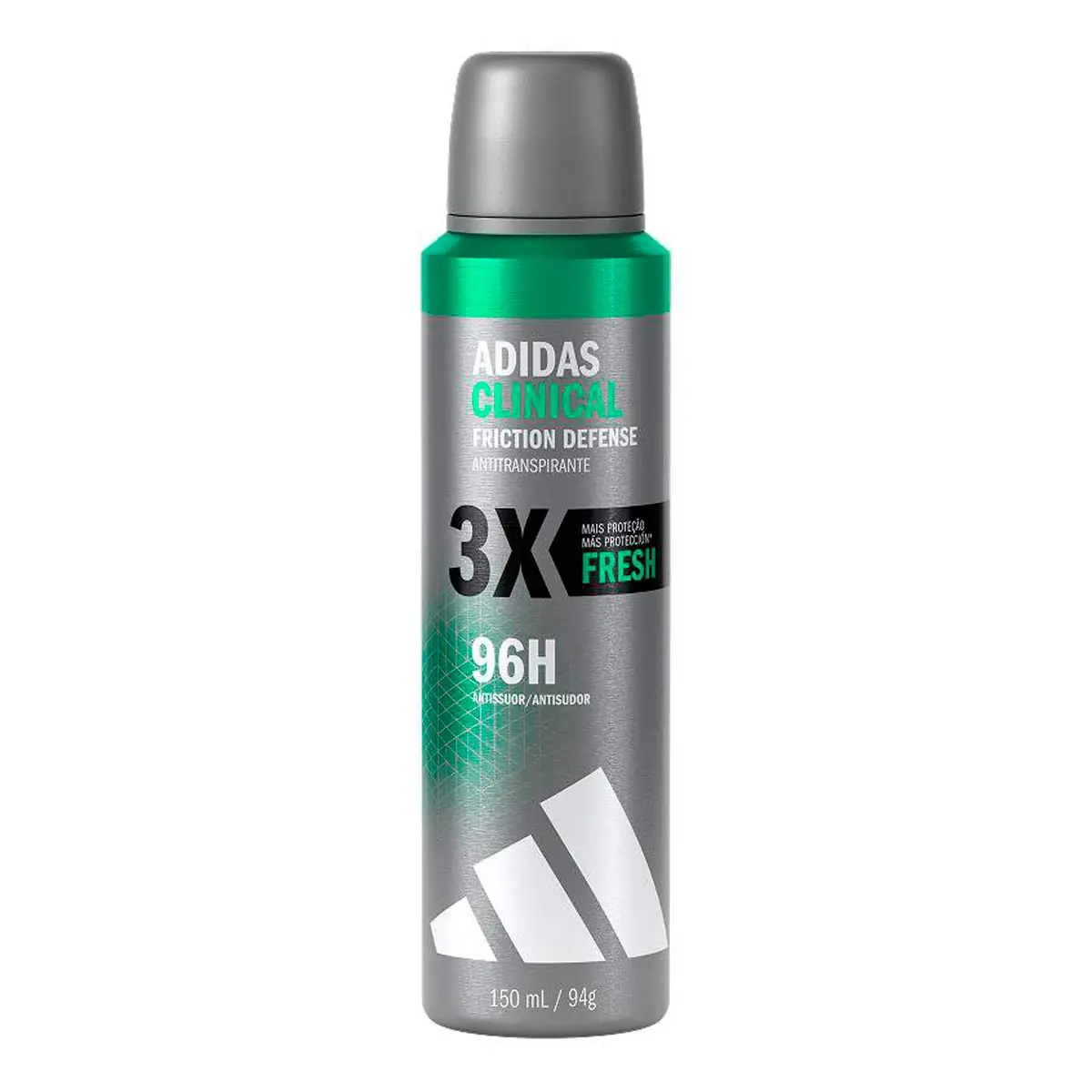 Antitranspirante Aerossol Masculino Adidas Clinical Friction Defense Fresh 150ml Spray