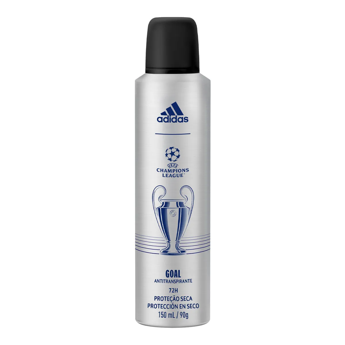 Desodorante Antitranspirante Aerosol Adidas Uefa Goal Champions League 72h Proteção Seca 150ml