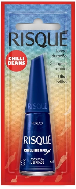 Esmalte Metálico Asas Para Liberdade Risqué Chilli Beans Blister 8ml