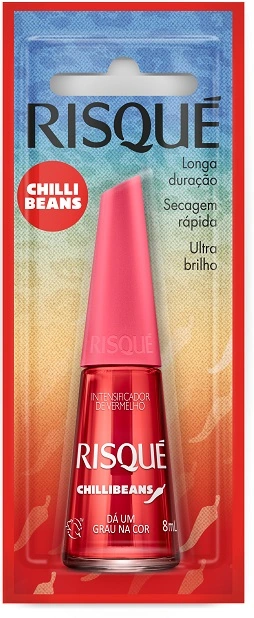 Esmalte Intensificador Dá Um Grau Na Cor Risqué Chilli Beans Blister 8ml