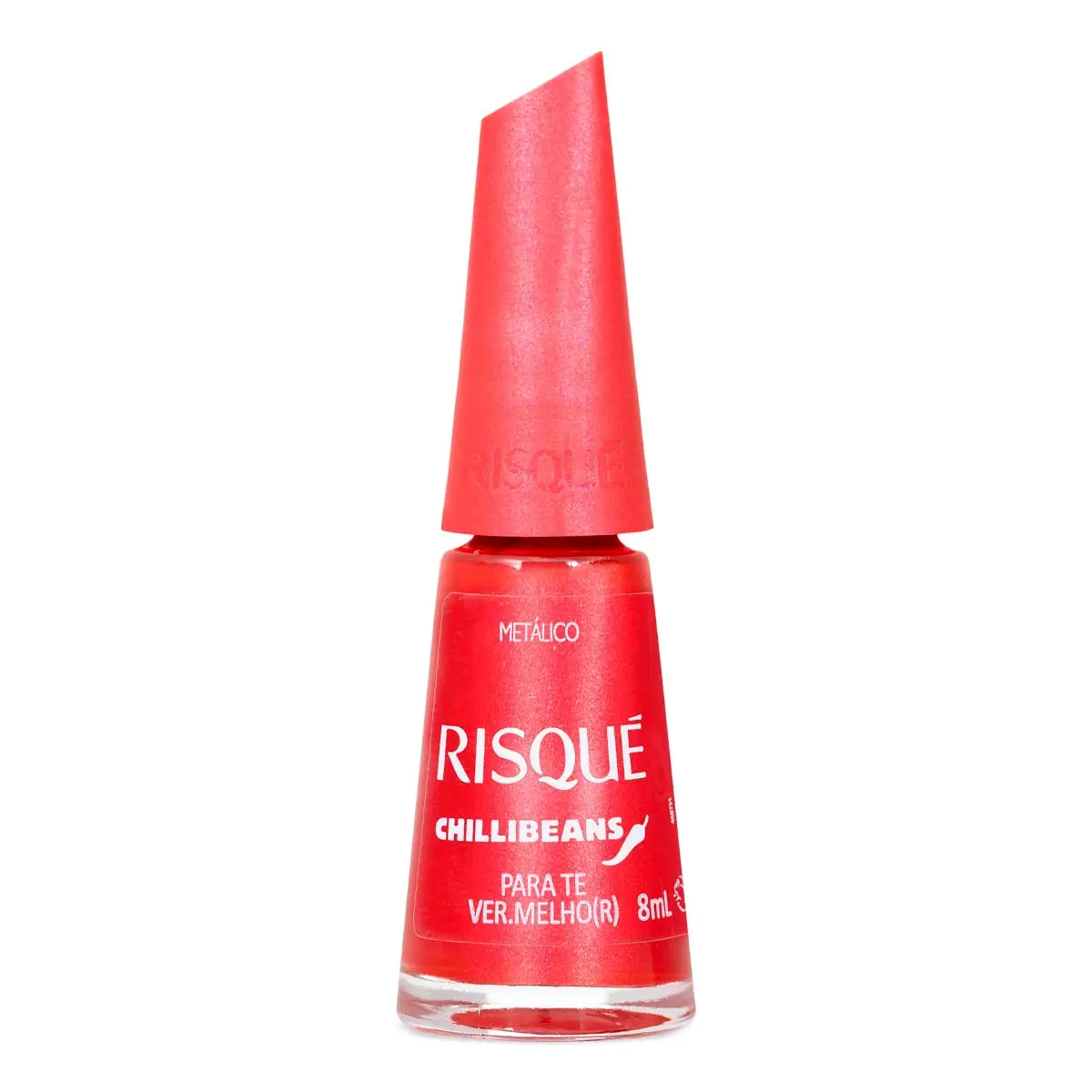 Esmalte Metálico Para Te Ver.melho R Risqué Chilli Beans Frasco 8ml