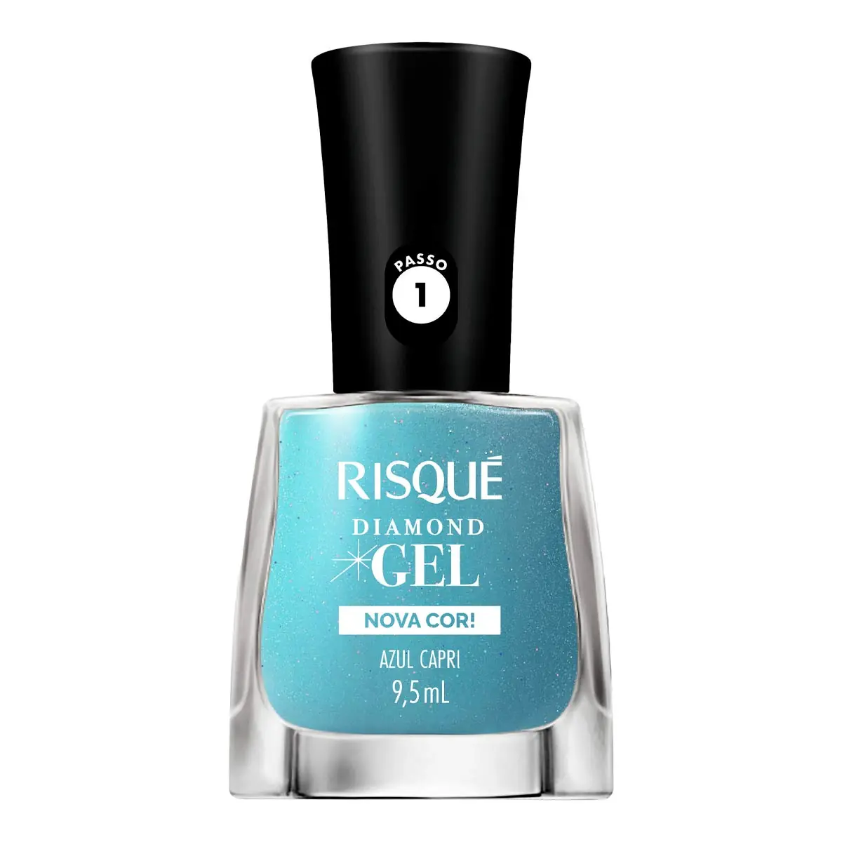 Esmalte Risque Mt Diamond Dgel Azul Capri 9,5ml