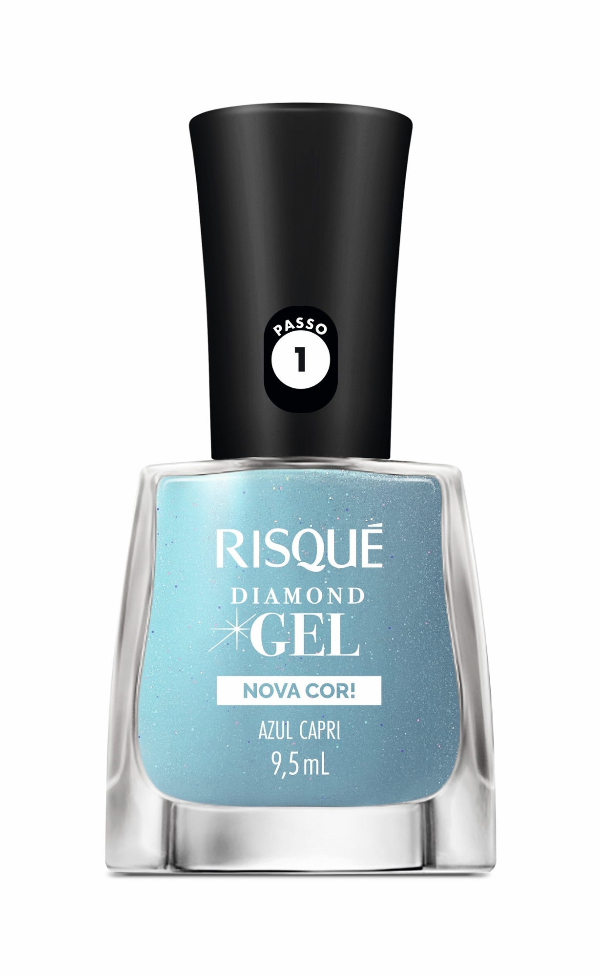Esmalte Risque Mt Diamond Dgel Azul Capri 9,5ml