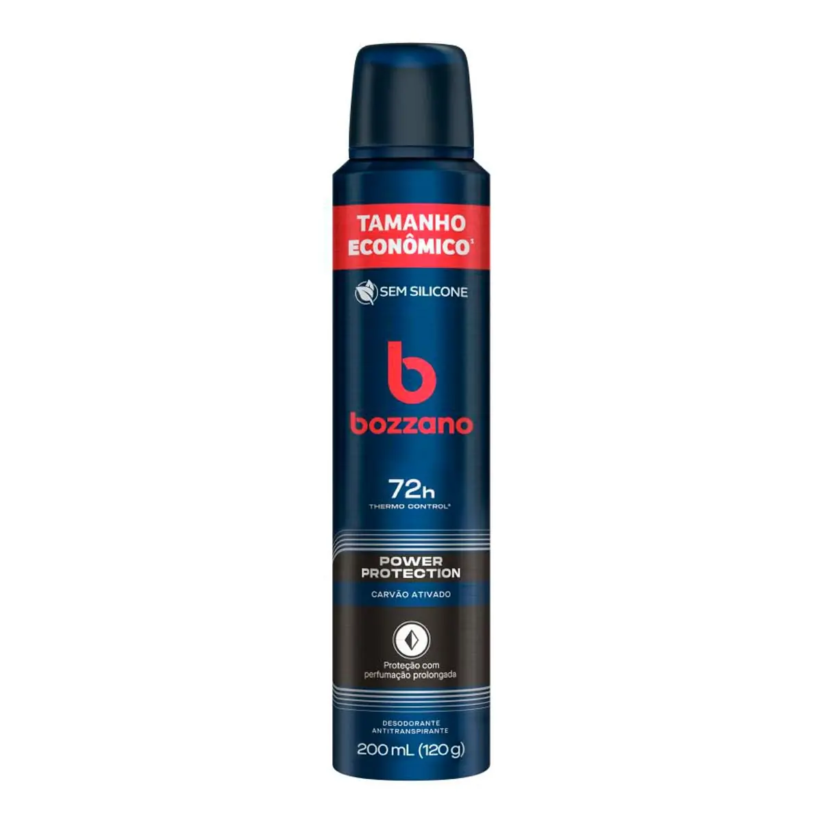 Antitranspirante Aerossol Bozzano Power Protection Carvão Ativado 200ml Spray Tamanho Econômico