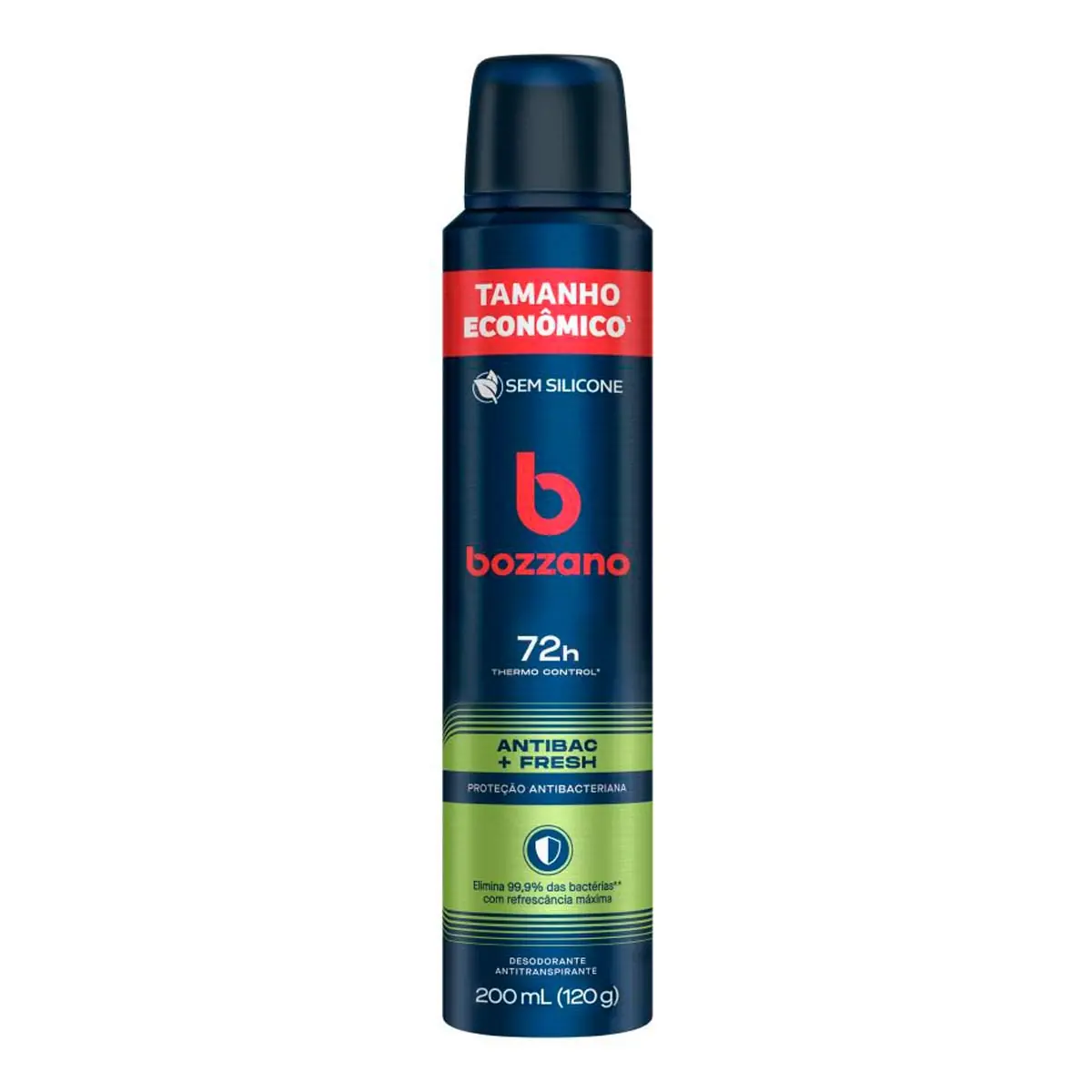 Antitranspirante Aerossol Bozzano Antibac Fresh 200ml Spray Tamanho Econômico