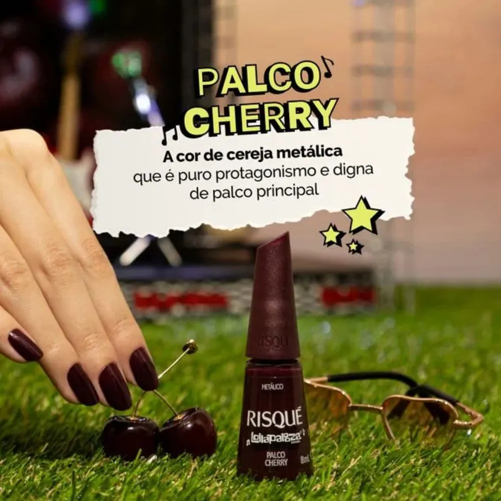 Esmalte Coty Risque Mt Lollapalozza Palco Cherry 8ml