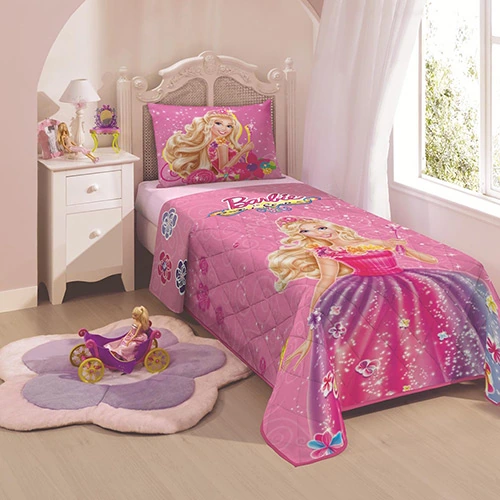 Colcha Infantil Matelassê 180 Fios Barbie E O Portal Secreto Lepper