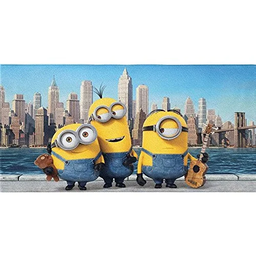 Toalha De Banho Infantil Minions Azul Lepper