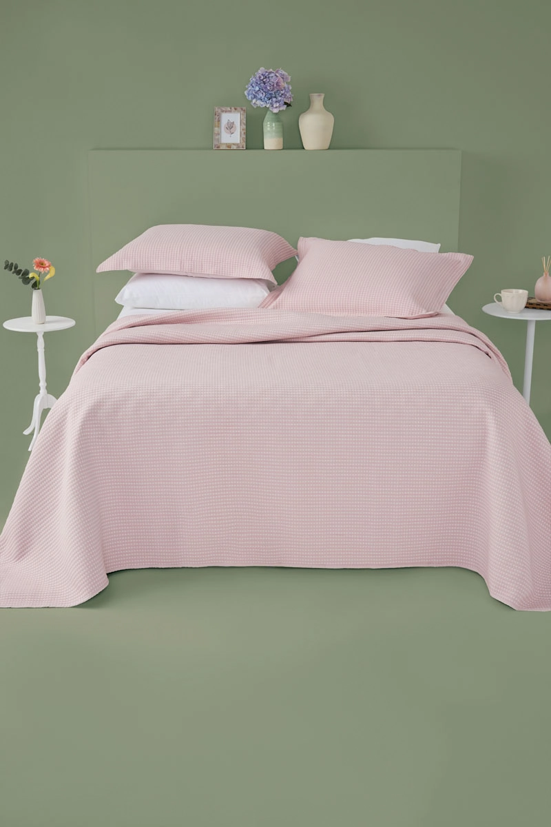 Cobreleito Dupla Face Jacquard Casal Trama Aconchegante 2,20 M X 2,40 M Com 3 Pecas Produto Importad