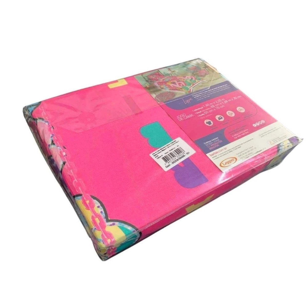 Kit Cama Microfibra Solt Barbie Reinos Magicos 3pcs 5961401 Leeper