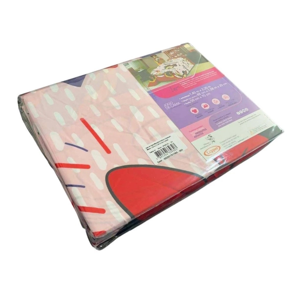 Kit Cama Microfibra Solteiro Minnie 3pcs 5961801 Leeper