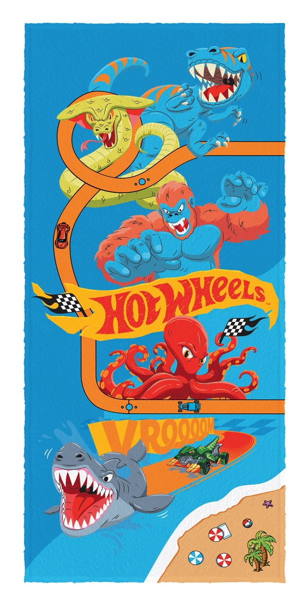Toalha Banho Hot Wheels 60x120cm 6171688 Lepper